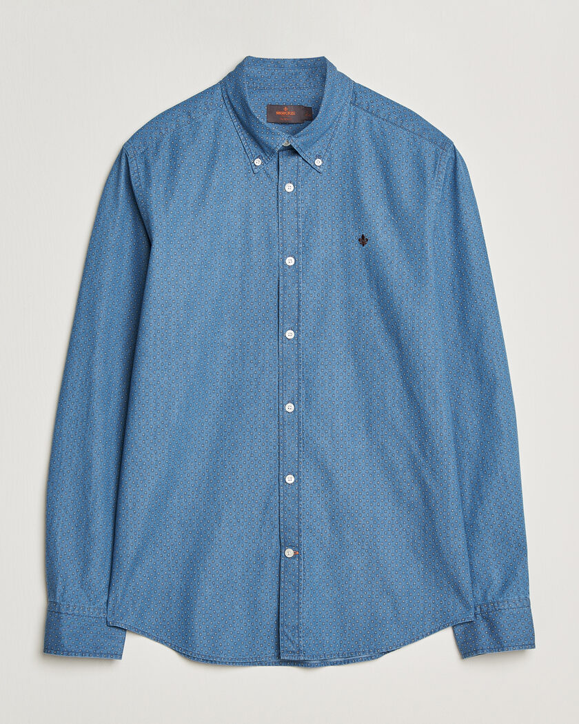 Morris Denim Printed Shirt Blue – Blau