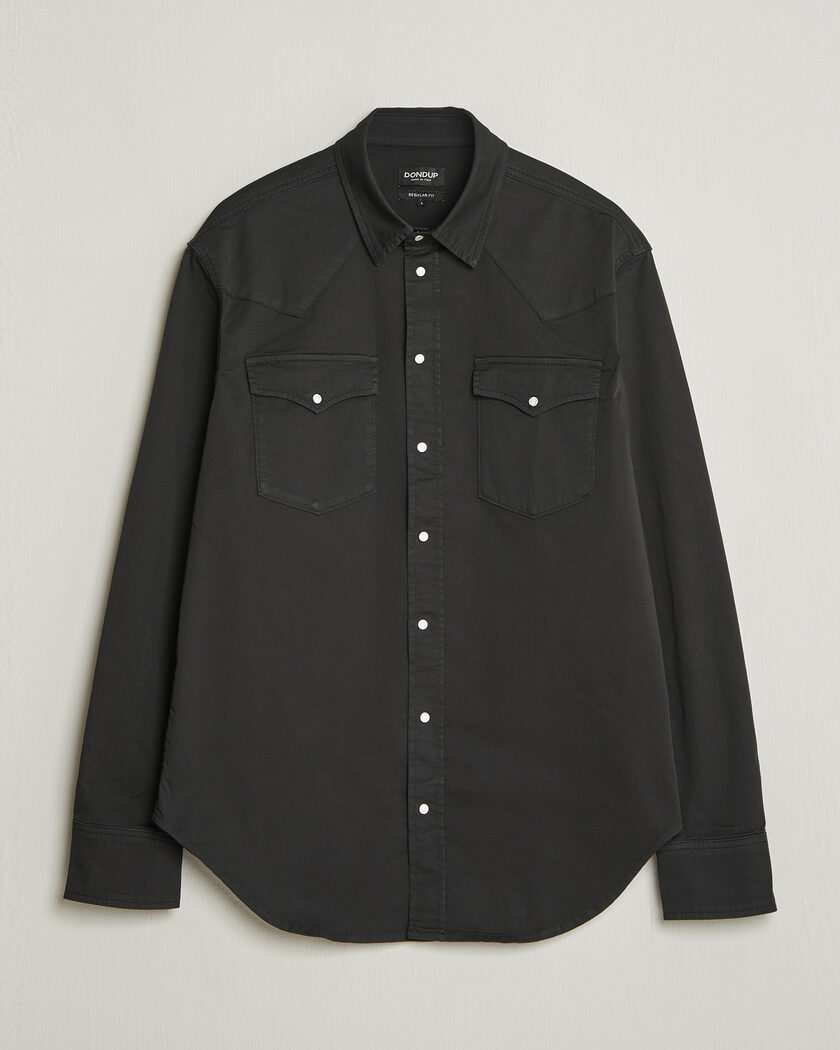 Dondup Regular Fit Shirt Washed Black – Schwarz