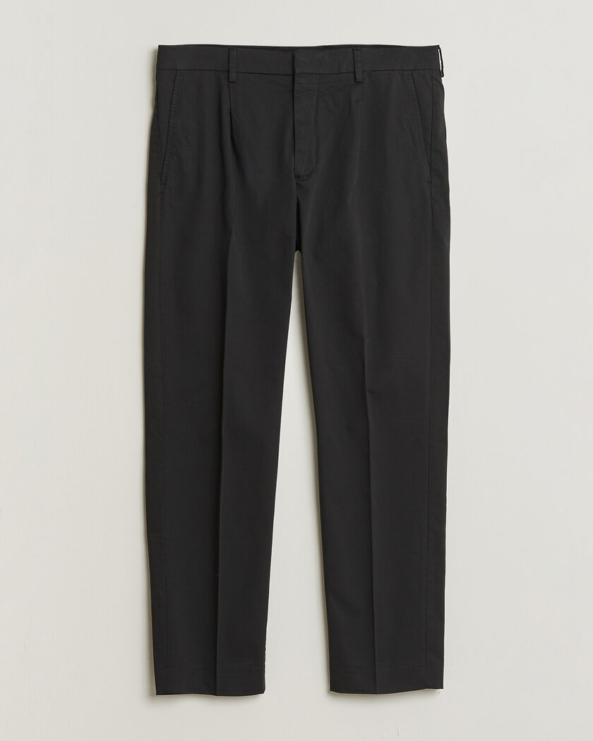  NN07 Bill Pleated Trousers Black – Schwarz
