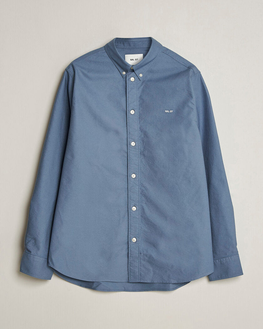 NN07 Colby Oxford Shirt Stone Blue – Blau