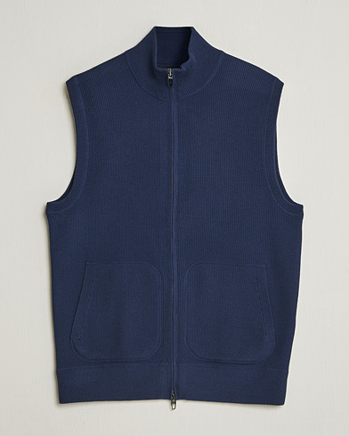 RLX Ralph Lauren Cotton Coolmax Mockneck Vest Refined Navy – Blau