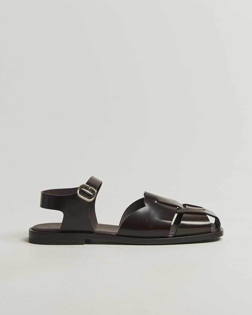 Lardini Marcel Leather Sandal Dark Brown – Braun