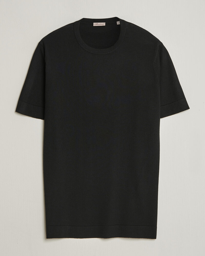  Stenströms Silk/Cashmere T-Shirt Black – Schwarz