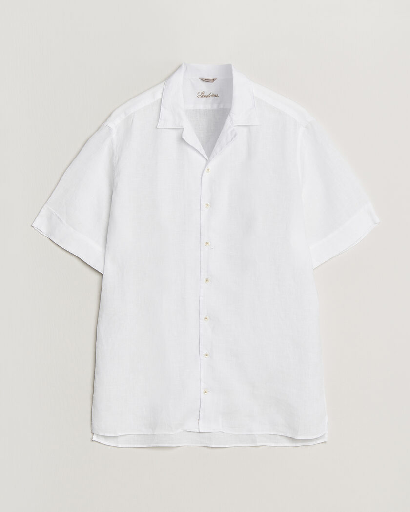 Stenströms Short Sleeve Linen Shirt White – Weiß