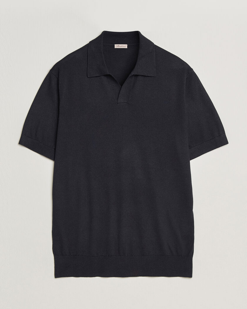 Stenströms Silk/Cashmere Polo Navy – Blau