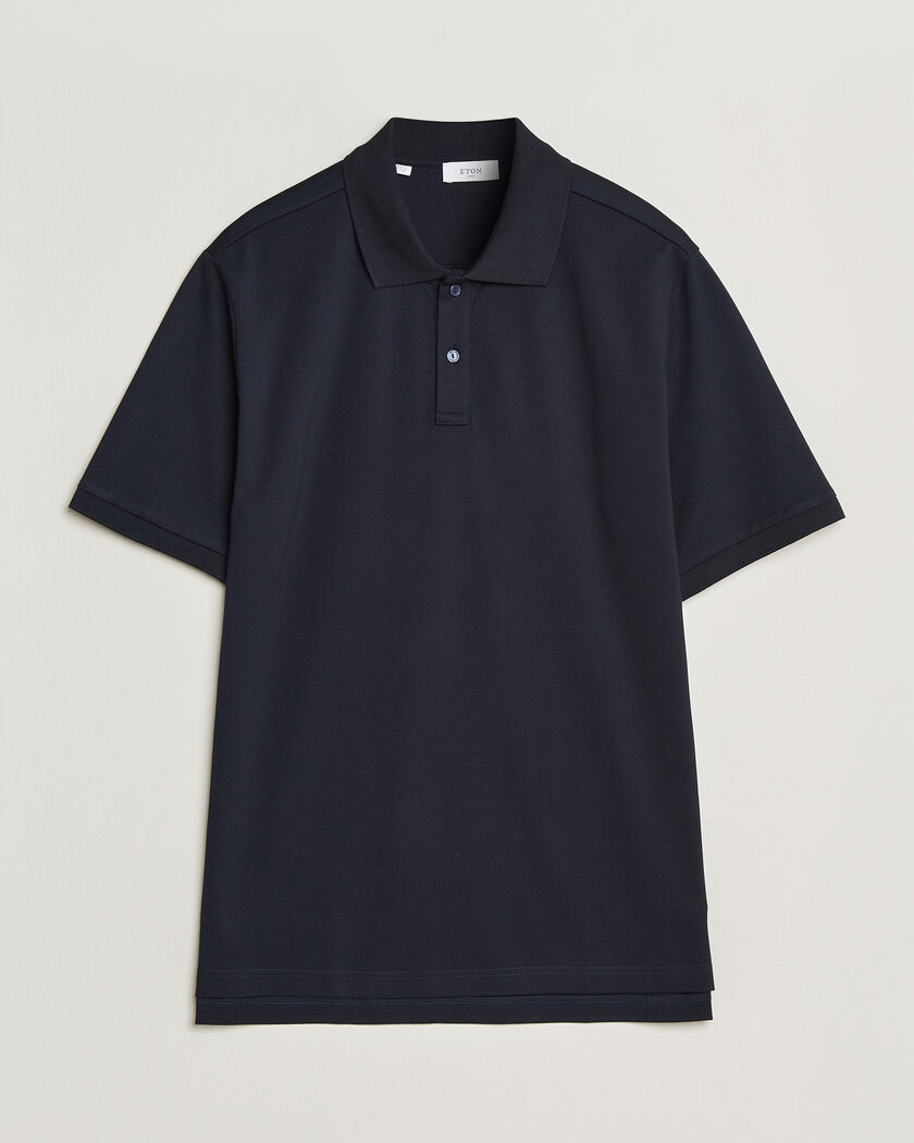 Eton Pima Pique Polo Navy Blue – Blau