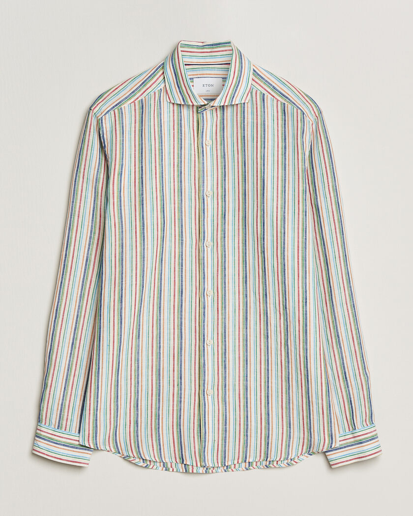 Eton Casual Fit Striped Linen Shirt Multi – Mehrfarbig