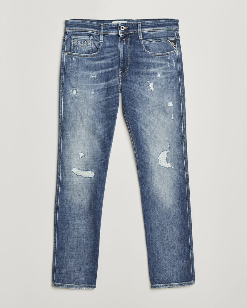 Replay Anbass 10 Year Wash Jeans Medium Blue – Blau
