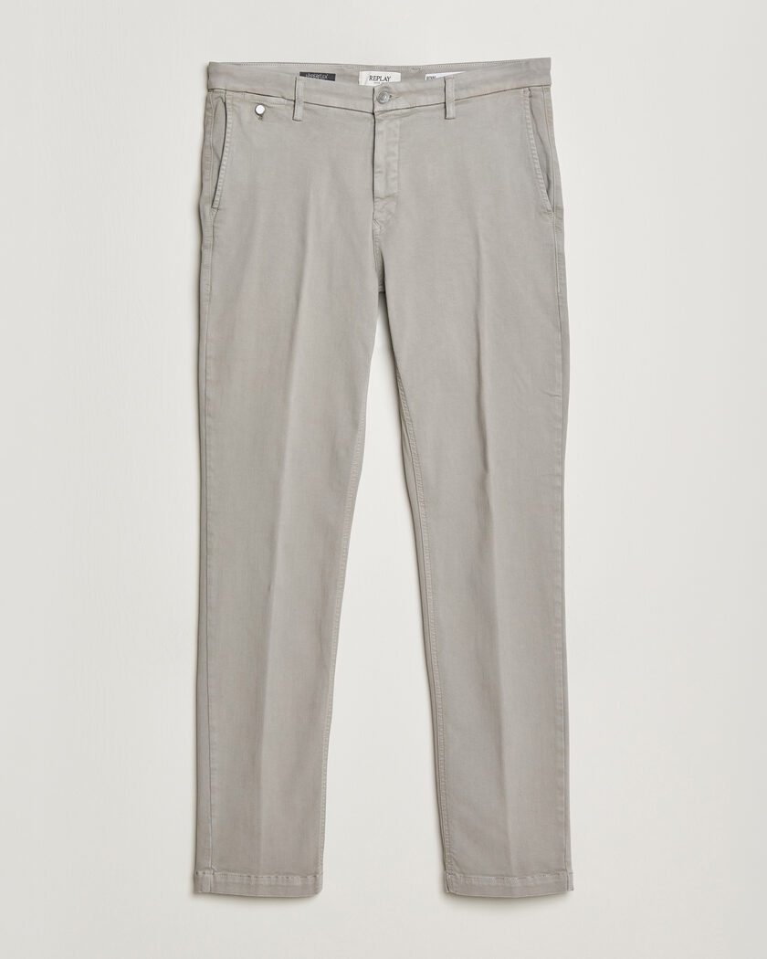  Replay Benni Hyperflex X-Lite Chinos Light Grey – Grau