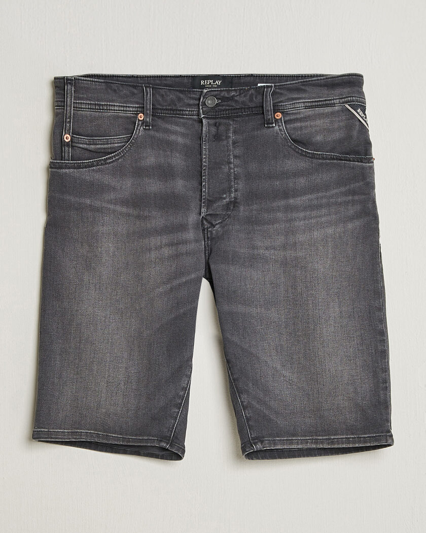 Replay RBJ981 Stretch Denim Shorts Washed Black – Schwarz
