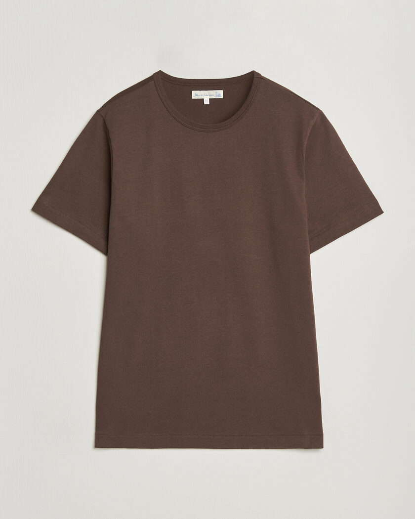 Merz b. Schwanen Classic Fit Sturdy T-Shirt Chocolate – Braun