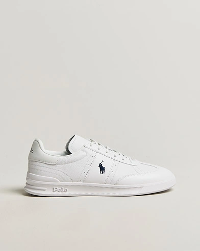 Polo Ralph Lauren Aera Grained Leather Sneakers White/Navy – Weiß