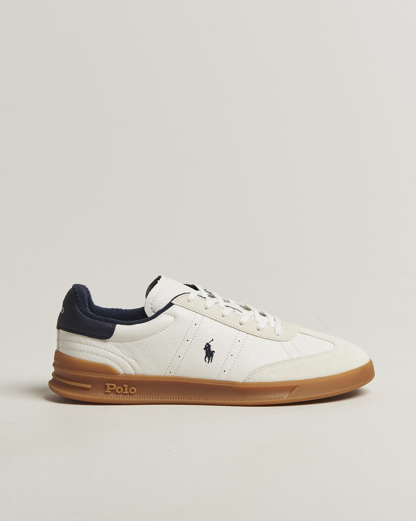 Polo Ralph Lauren Aera Leather Sneakers Deckwash White/Navy – Weiß
