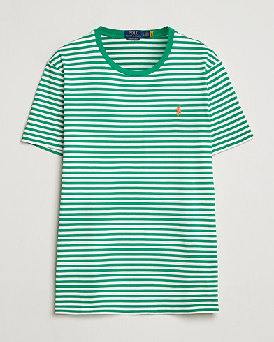 Polo Ralph Lauren Crew Neck Striped T-Shirt Billiard/White – Grün