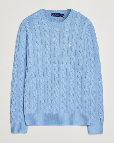 Polo Ralph Lauren Cotton Cable Pullover Austin Blue – Blau