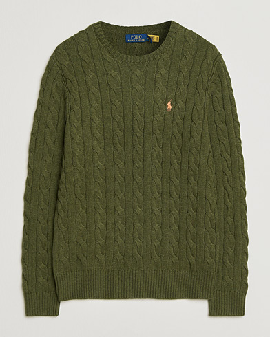 Polo Ralph Lauren Cotton Cable Pullover Garden Trail Heather – Grün
