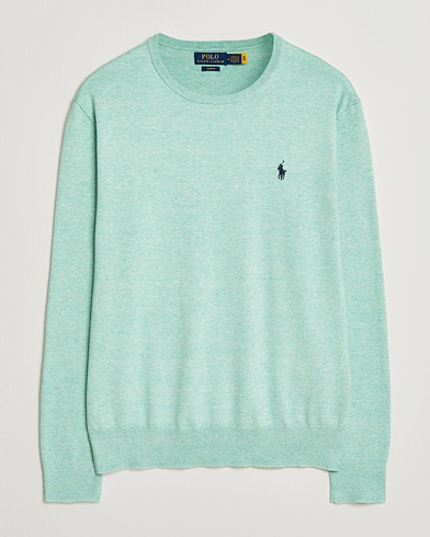 Polo Ralph Lauren Cotton Crew Neck Sweater Green Heather – Grün