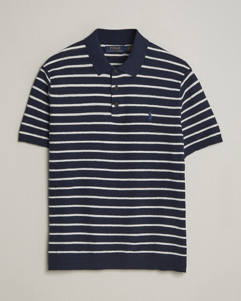 Polo Ralph Lauren Cotton Blend Striped Polo Bright Navy Combo – Mehrfarbig