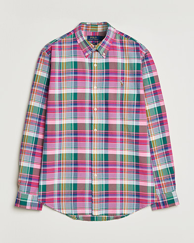 Polo Ralph Lauren Custom Fit Checked Oxford Shirt Pink/Blue Multi – Mehrfarbig