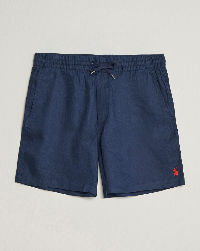 Polo Ralph Lauren Dyed Linen Shorts Newport Navy – Blau