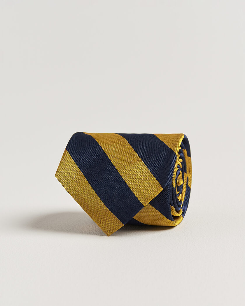 Polo Ralph Lauren Striped Club Tie Navy/Gold – Blau