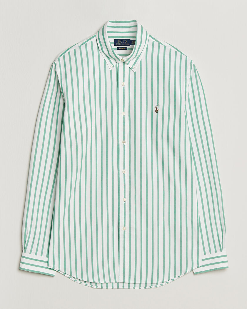 Polo Ralph Lauren Custom Fit Striped Oxford Shirt Green – Grün