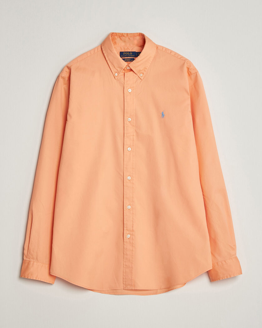 Polo Ralph Lauren Custom Fit Garment Twill Shirt Poppy – Orange