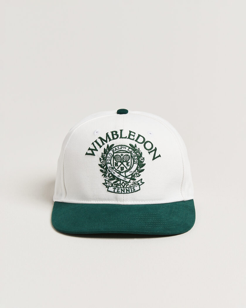 Polo Ralph Lauren Wimbledon Cap White/Moss Agate – Weiß