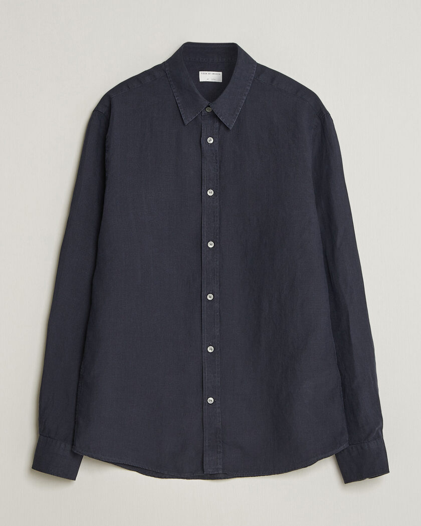Tiger of Sweden Spenser Linen Shirt Midnight Blue – Blau