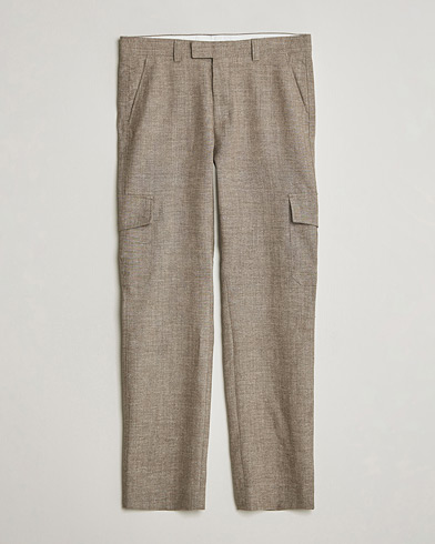 Tiger of Sweden Mend Wool/Linen Cargo Trousers Sawgrass Brown – Braun