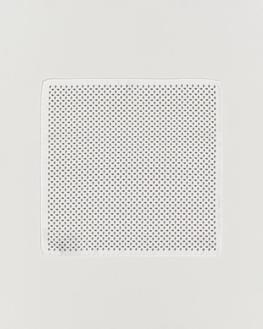 Amanda Christensen Silk Oxford Pocket Square White – Weiß