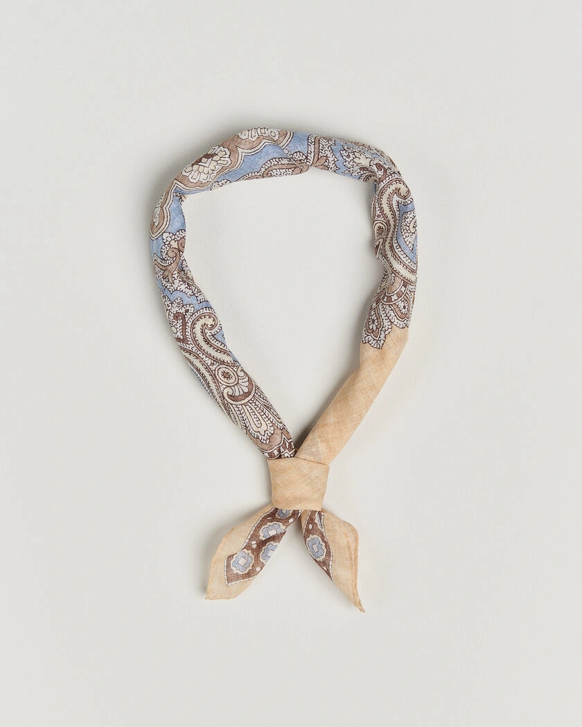 Amanda Christensen Cotton Voilé Large Paisley Bandana Yellow – Gelb