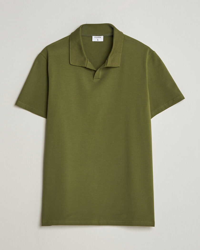 Filippa K Soft Lycra Polo T-Shirt Laurel Green – Grün