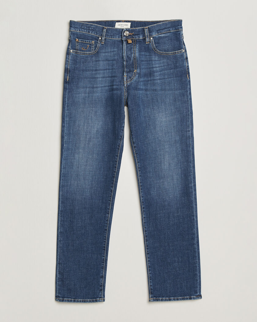 Jacob Cohën Edos Regular Straight Fit Stretch Jeans Mid Blue – Blau