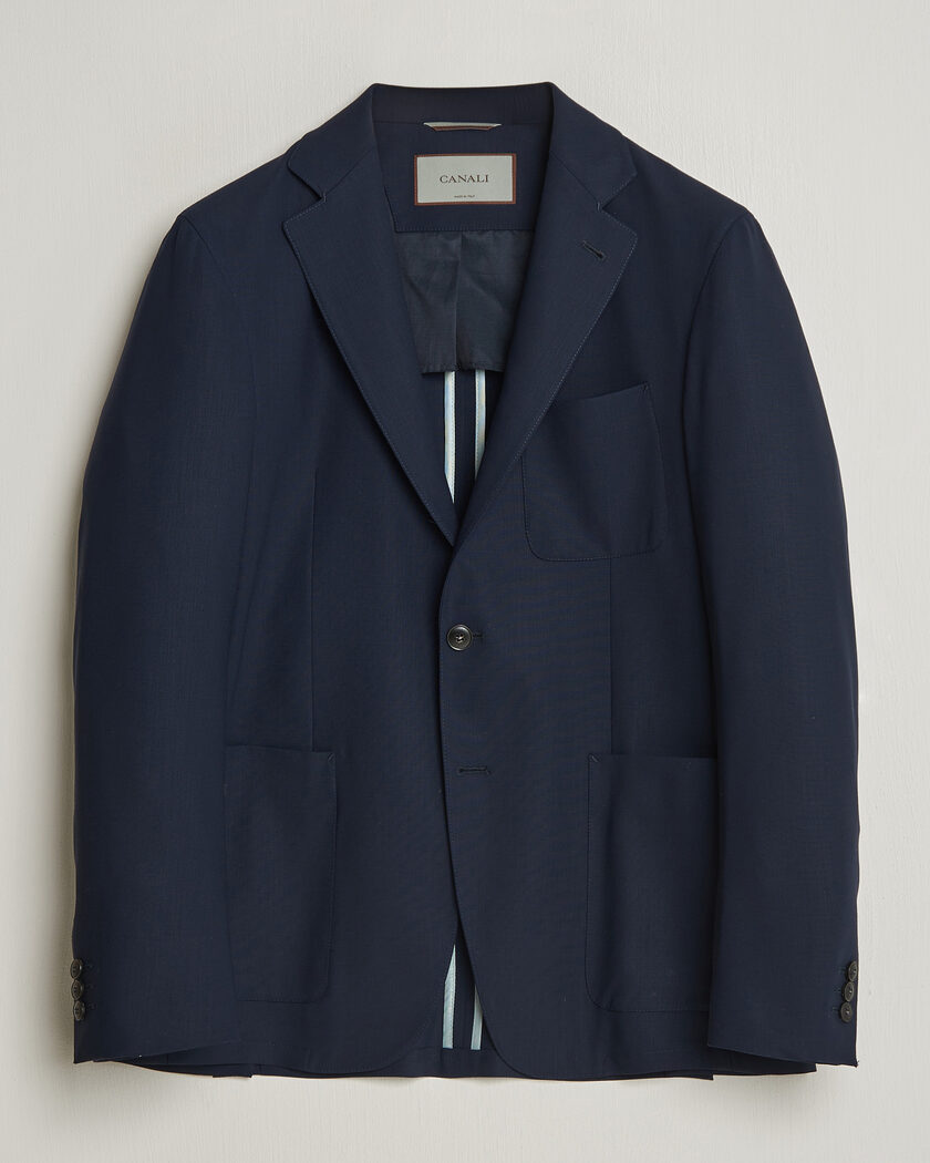 Canali Unconstructed Impeccabile Wool Blazer Navy – Blau