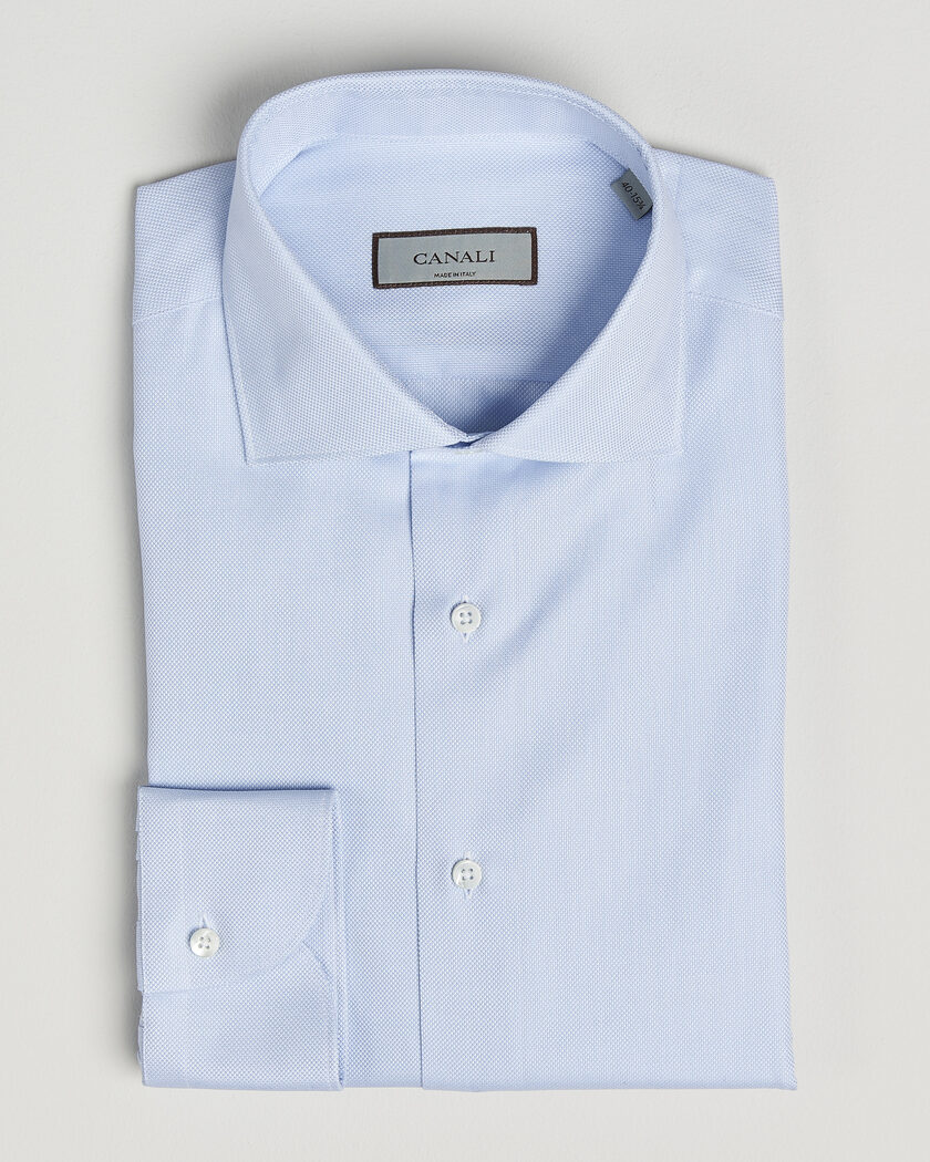 Canali Slim Fit Oxford Shirt Light Blue – Blau