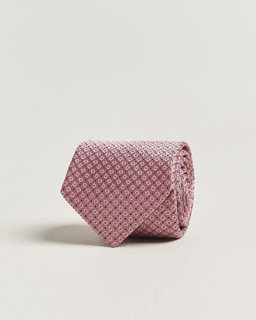 Canali Micro Structure Silk Tie Pink – Rosa