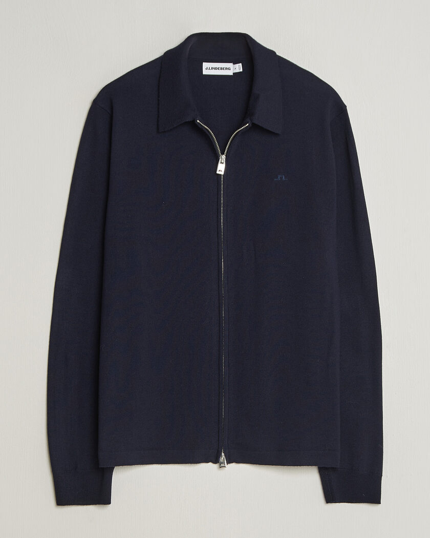 J.Lindeberg Kaleb Merino Cardigan JL Navy – Blau