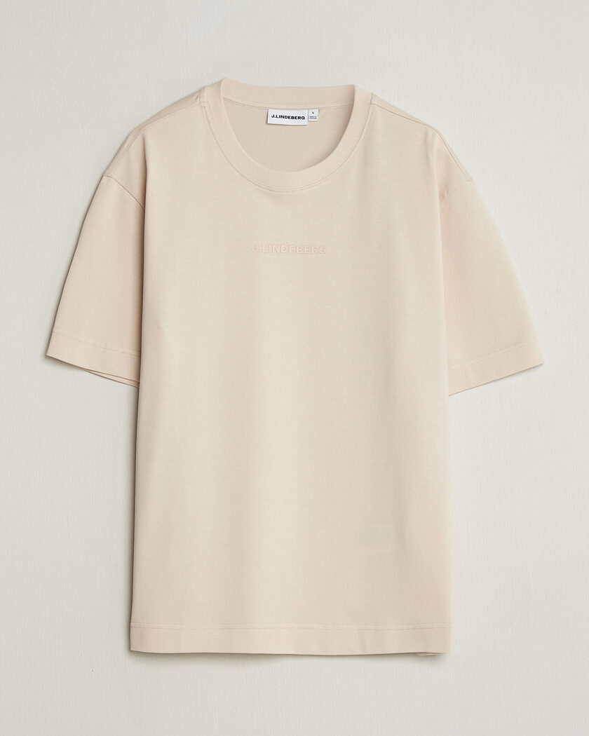  J.Lindeberg Hale Heavy Logo T-Shirt Moonbeam – Beige