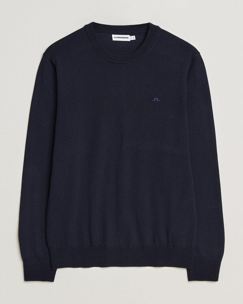 J.Lindeberg Keane Merino Crew Neck Pullover JL Navy – Blau