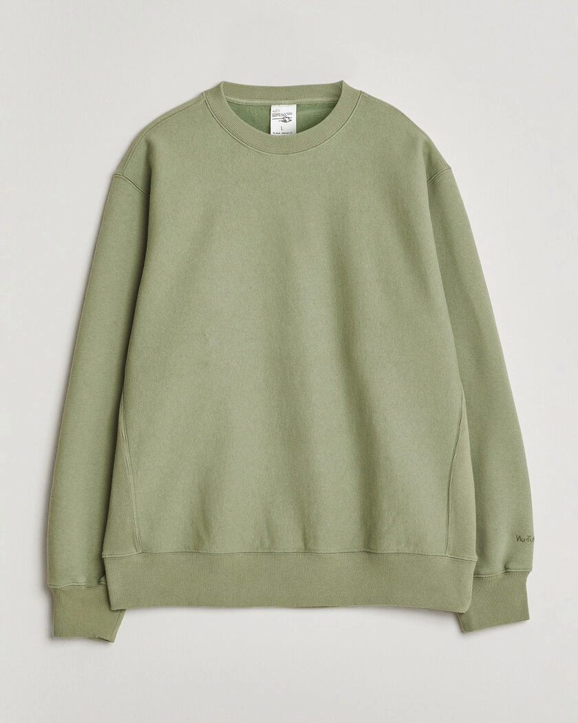 Nudie Jeans Hasse Crew Neck Sweatshirt Green – Grün