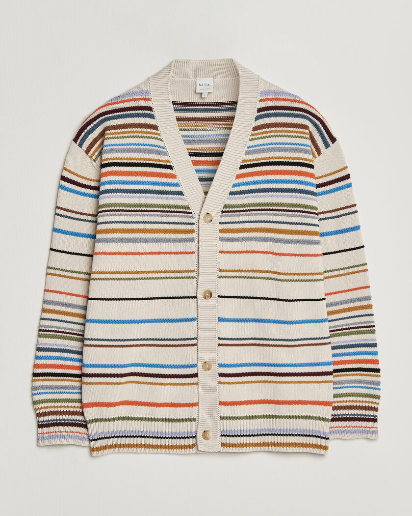 Paul Smith Signature Stripe Knitted Cardigan White – Mehrfarbig