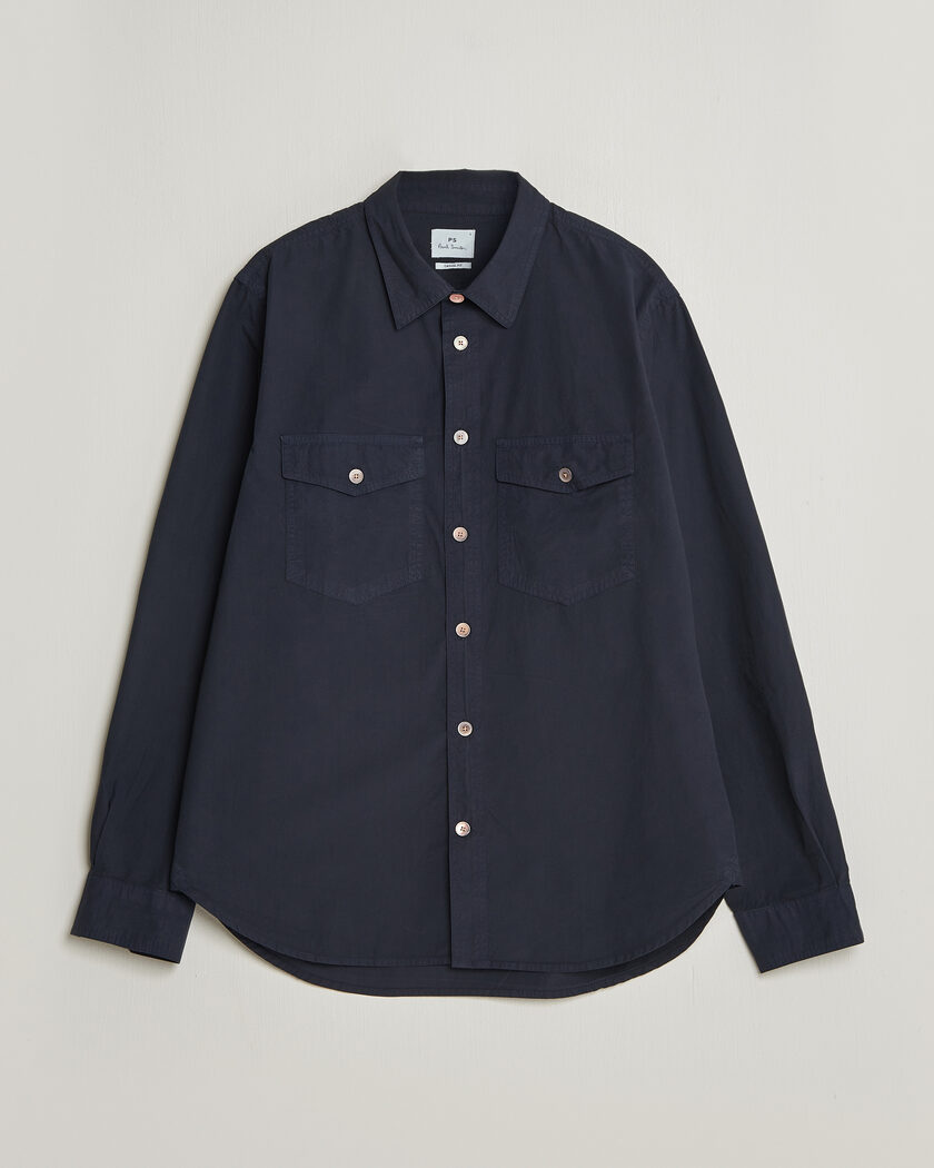 PS Paul Smith Cotton Pocket Overshirt Navy – Blau