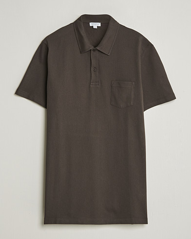 Sunspel Riviera Polo Shirt Dark Chocolate – Braun