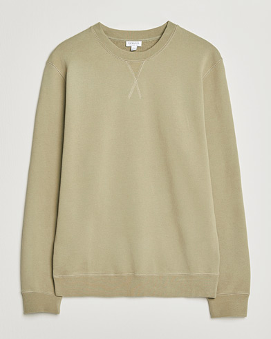 Sunspel Loopback Sweatshirt Pistachio – Grün