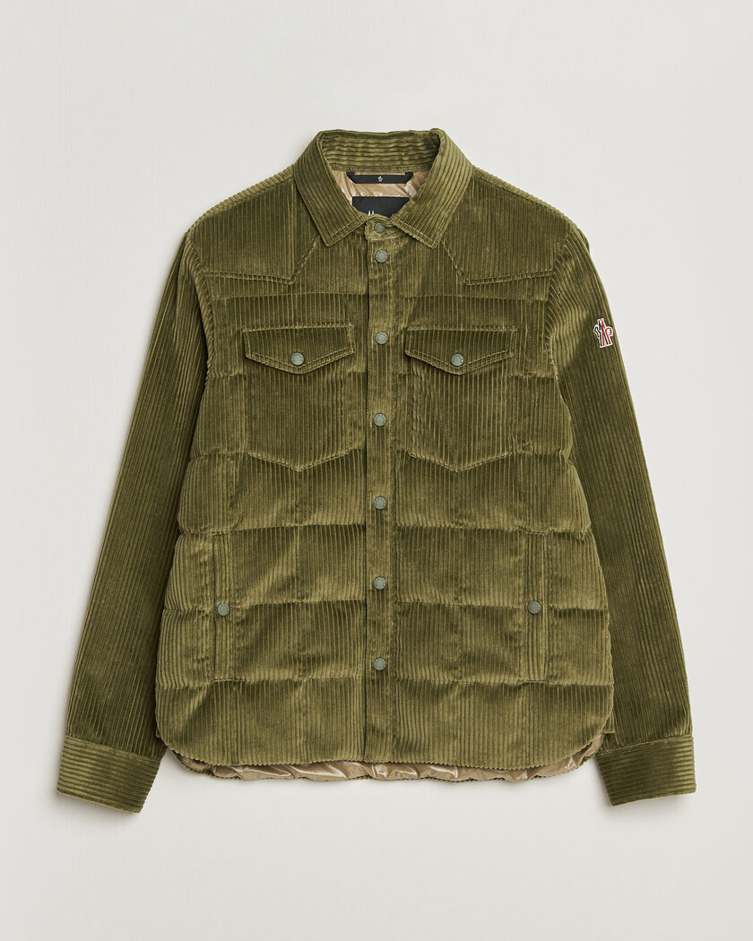 Moncler Grenoble Gelt Corduroy Shirt Jacket Military Green – Grün