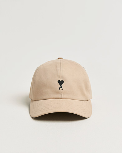 AMI Black Heart Logo Cap Beige Taupe – Beige