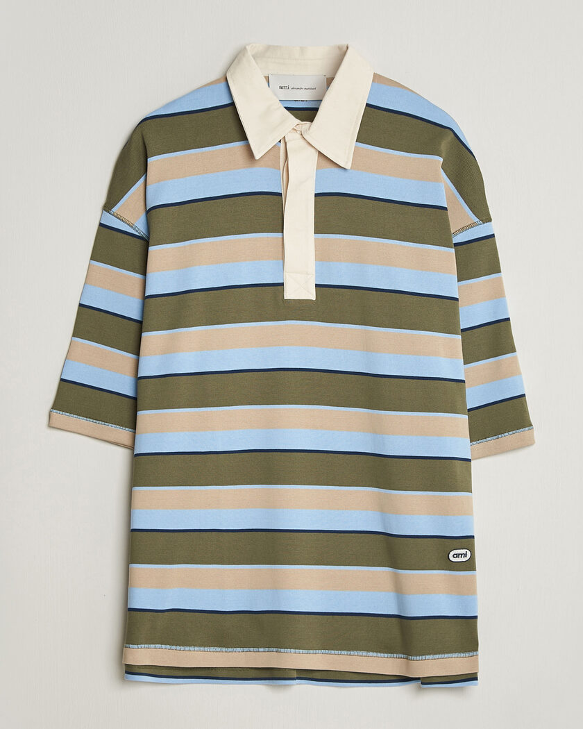 AMI Oversize Fit Striped Polo Multi – Mehrfarbig