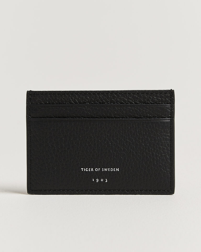 Tiger of Sweden Wharf Leather Card Holder Black – Schwarz