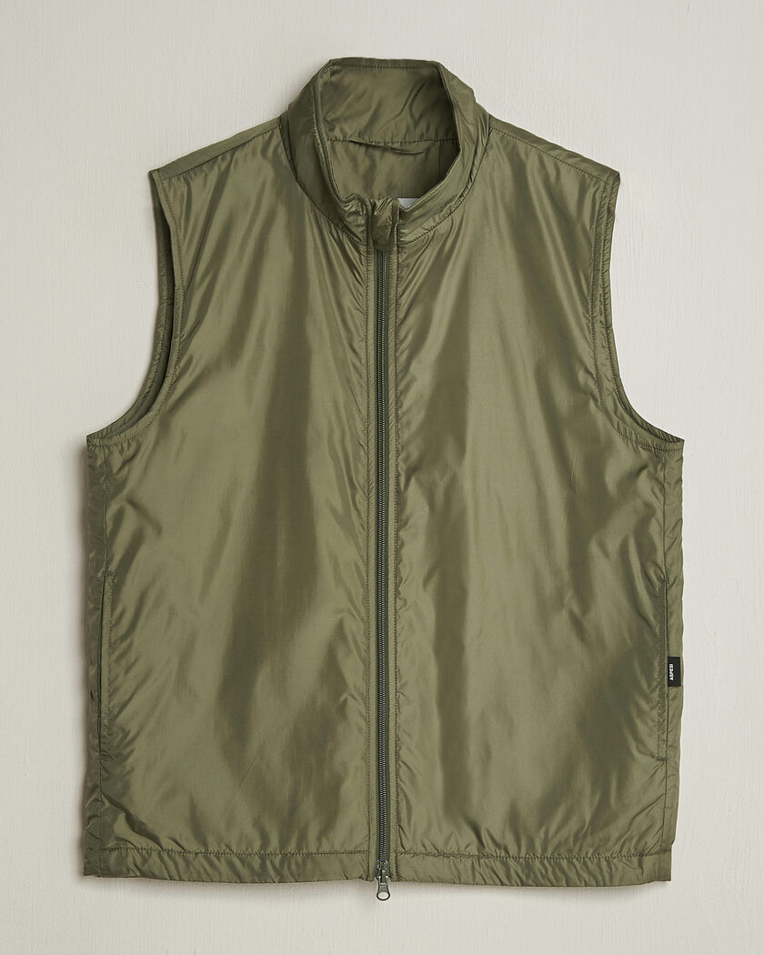 Aspesi Vernes Nylon Gilet Olive – Grün